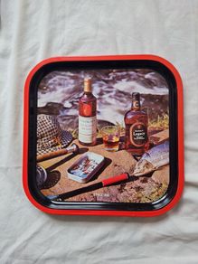 Vintage 80s Makinlays old scotch whisky Serving tray in excellent condition