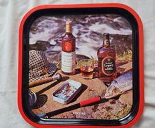 Vintage 80s Makinlays old scotch whisky Serving tray in excellent condition
