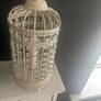 Cream lantern cage lamp with beads Image 3