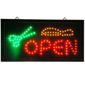 Beauty Salon LED Animated Open Scissor Sign Barber Store Neon Business Hair Shop