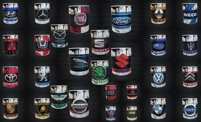 Oily Car Mugs
