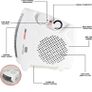 Space Heater Atom One, 3-Mode 3-Speed 70 DegreeOscillating Electric PTC Ceramic Heater with Thermostat, 1-12H Timer, Remote Control, Overheating & Tip-Over Protection,Energy-Saving-ECO-Mode (FREE POSTAGE) Image 5