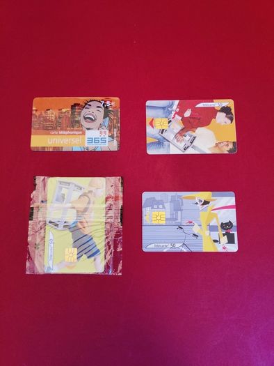 French call cards x 4