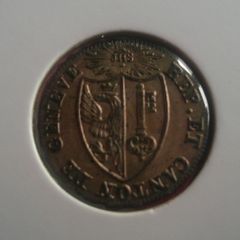 Switzerland Canton of Geneva 1825 1and half Sol BILLON