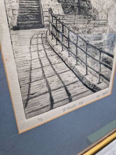 Artists signed print  limited edition number 1 of 7 Print  Plymouth Hoe by Iain Urquhart