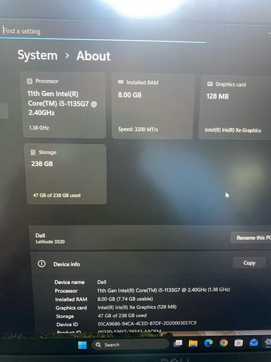 Dell Latitude 11gen i5