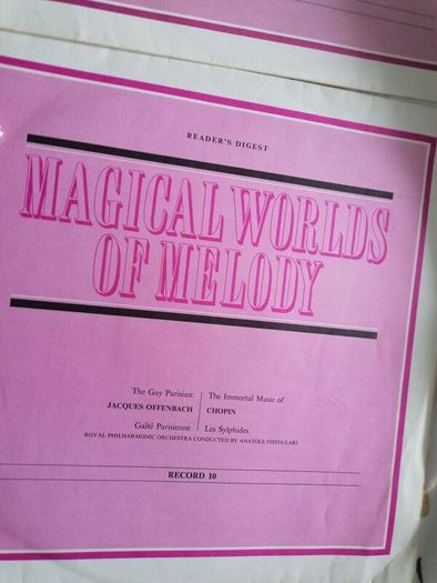 Collection of records  the readers digest. Magical  worlds of  melody. Please not No. 5 missing have the sleeve. See photos