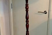 Beautiful dark turned wood standard lamp