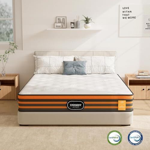 5FT King Size Mattress, 10 Inch 9 Zone Orthopedic Mattresses, King Mattress Gel Wave Memory Foam Pocket Sprung Hybrid Mattress for Pressure Relief Motion Isolation & Edge Support, 150x200x25cm