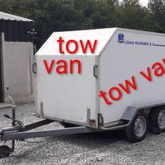 Tow Van 8 by 5. Few inches over each way