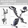 4-IN-1 Exercise Bikes for Home Use, Folding Indoor Stationary Cycling Bike with Arm/Leg Workout Bands,16 Levels Magnetic Resistance Fitness Bicycle with Hand Pulse and Phone/Tablet Holder Image 4