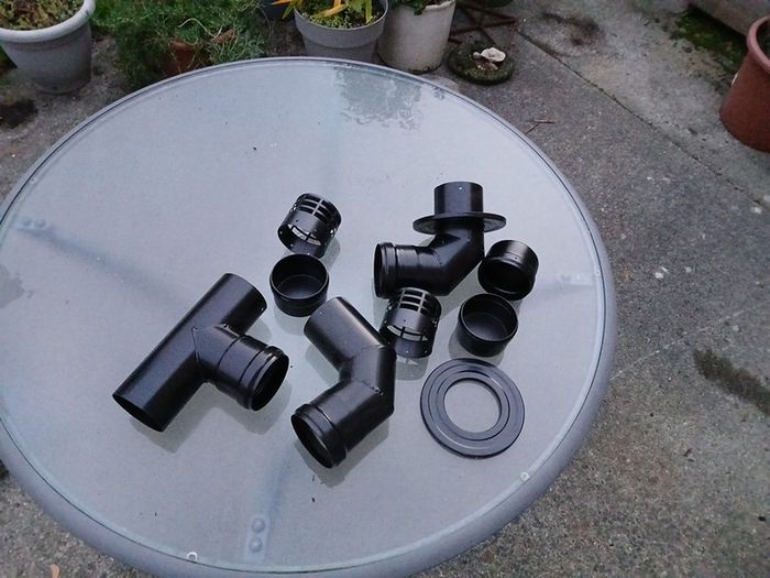 Pellet stove pipe  flue kit