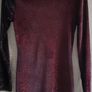 Velvet Black with red glitter and leather stripe mini dress size fits 6 /8 never worn Image 2