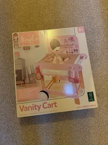Dimples Wooden Vanity Cart and Accessories