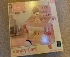 Dimples Wooden Vanity Cart and Accessories