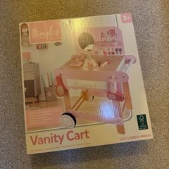 Dimples Wooden Vanity Cart and Accessories