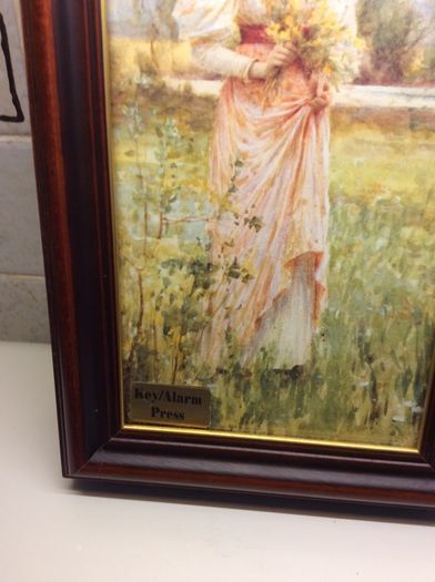 Vintage Key holder box with Alfred Glendening print
