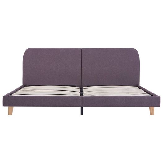 Bed Frame Taupe Fabric 150x200 cm