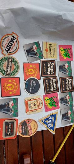 20 x vintage beer mats ,nice collection,,see pictures for condition ,sold as seen ,price includes post to anywhere in Ireland thank you, Job lot