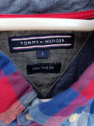 Tommy Hilfiger Vibrant Button Down Shirt Mens Large L Slim Fit