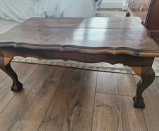 Antique Hardwood Coffee table with claw and ball feet bought on pamona for 699 euro