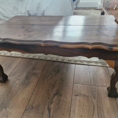Antique Hardwood Coffee table with claw and ball feet bought on pamona for 699 euro