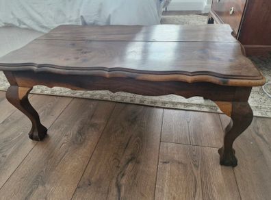 Antique Hardwood Coffee table with claw and ball feet bought on pamona for 699 euro