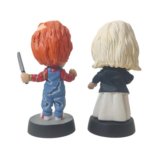 Chucky and Tiffany Little Big Heads Bride of Chucky Sideshow Collectibles