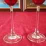 Pair Of Ruby Red Stemmed Toasting Champagne Flutes Image 5