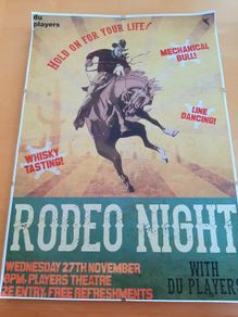 Original 'Rodeo Night' DU Players poster