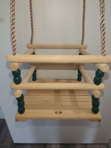 Wooden baby swing seat