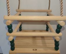 Wooden baby swing seat