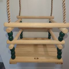 Wooden baby swing seat