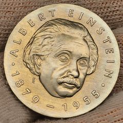 Germany 1979  5 Mark Albert Einstein 1879-1955 Beautiful Uncirculated Lustrous Superb!