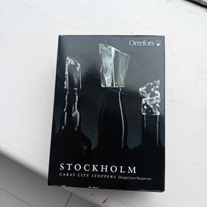 Orrefors Carat City Stoppers wine bottle stopper. Artist: Lena Bergstrom