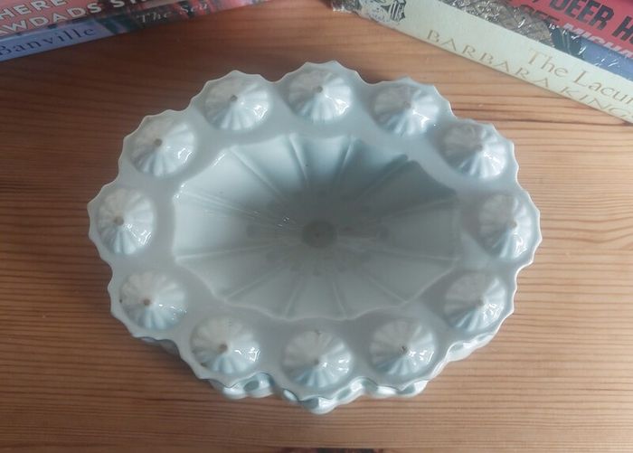 Fabulous Antique Highly Collectable Edwardian Art Deco Ironstone Jelly/Blancmange Mould, by Shelley, in the Savoy (Oval, Cream Centre) Shape, Size Large, Circa 1916 to 1925, Named After the Savoy Hotel in London