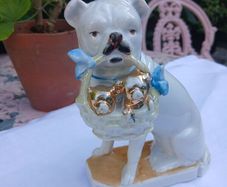 Antique German Pug Dog Ornament