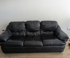 Black Leather 3 seat   1