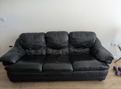 Black Leather 3 seat   1