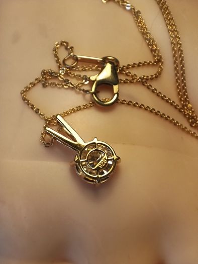 2.5ct. Moissanite Solitaire Pendant and Chain