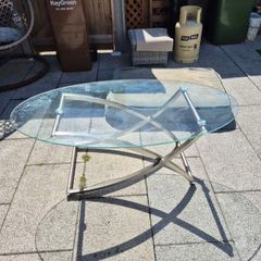 Two Modern Glass Coffee Tables