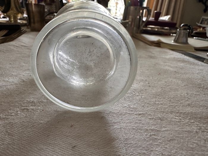 Antique elegant Edwardian style silver collared cut glass vase