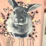 Girls Pink with Cute Bunny T-Shirt Age -10/11 (146cm) Image 4