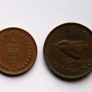 2 old British coins half new penny & farthing Image 2