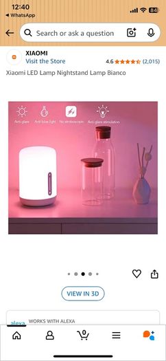 Xiaomi Mi Bedside Lamp 2 | Smart LED | colour Changing | App Control | Kids Night Light
