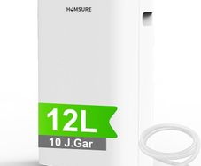 Dehumidifier 12L, Dehumidifier for Home & Clothes Drying 100m (40m), Timer, Auto Defrost, Quiet (40dB), 1.4L Tank, Continuous Drain, Built-In Pump, Automatic Mode, Ideal for Basement, Bedroom