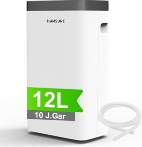 Dehumidifier 12L, Dehumidifier for Home & Clothes Drying 100m (40m), Timer, Auto Defrost, Quiet (40dB), 1.4L Tank, Continuous Drain, Built-In Pump, Automatic Mode, Ideal for Basement, Bedroom