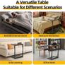 C Shaped Side Table Foldable Laptop Table, Sturdy Steel Frame Base Support Image 4
