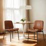Set of 2 Faux Leather Dining Chairs Image 7