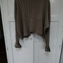 Sarah Pacini Taupe Cotton Zipped Cardigan One Size Image 5